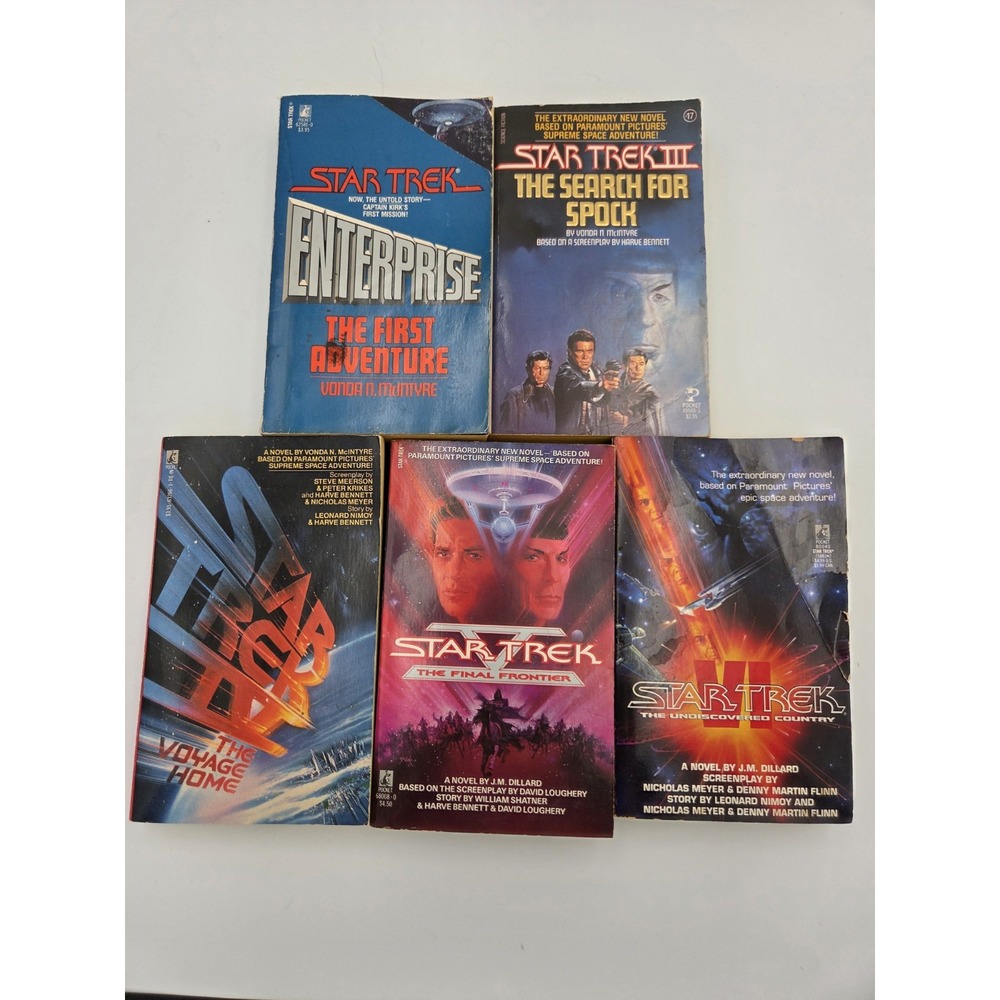 Vintage Star Trek Original Series Pocket Books Science Fiction Lot of 5 Total